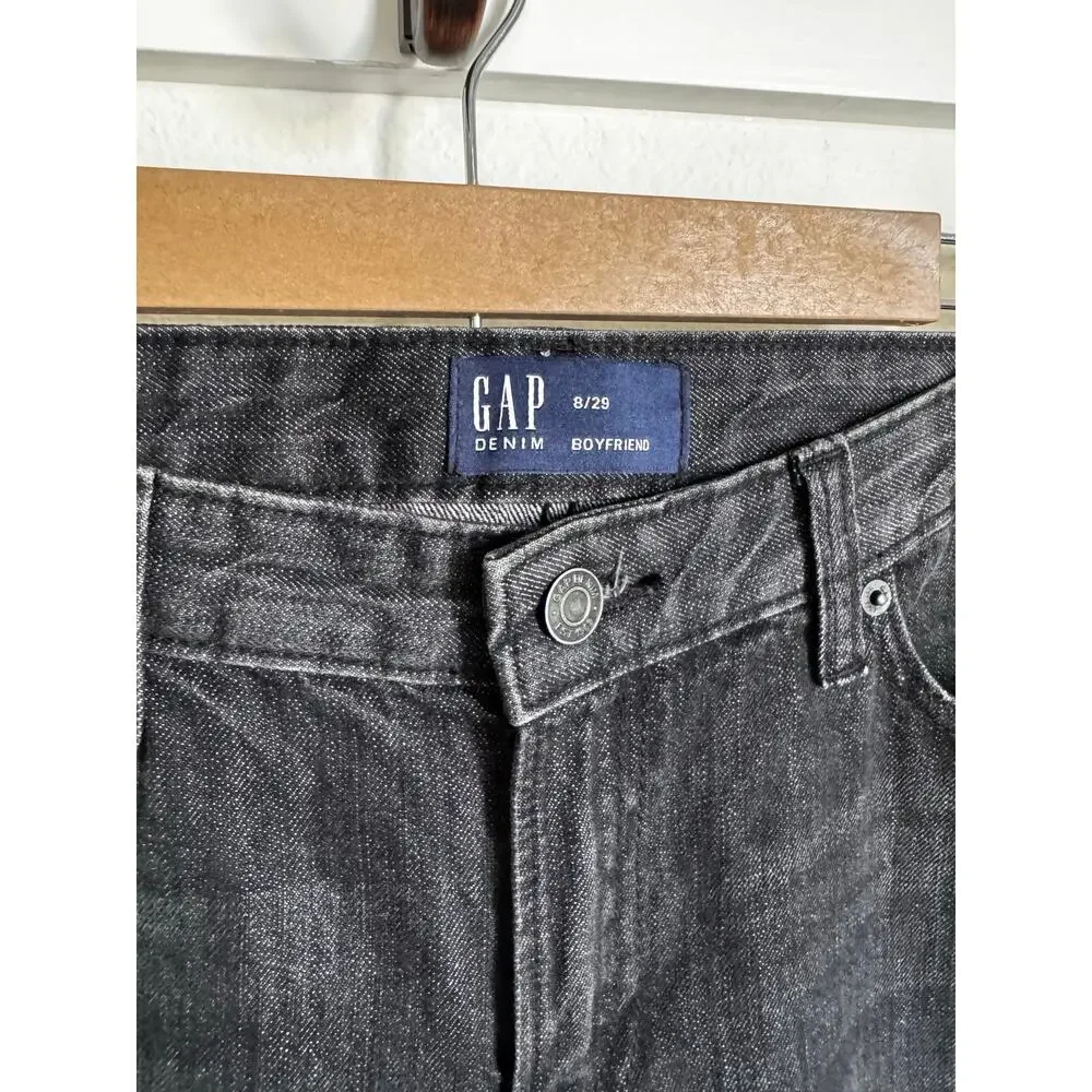 Gap Women’s‎ Boyfriend Fit Jeans Dark Wash Cuffed 8/29 Relaxed Denim